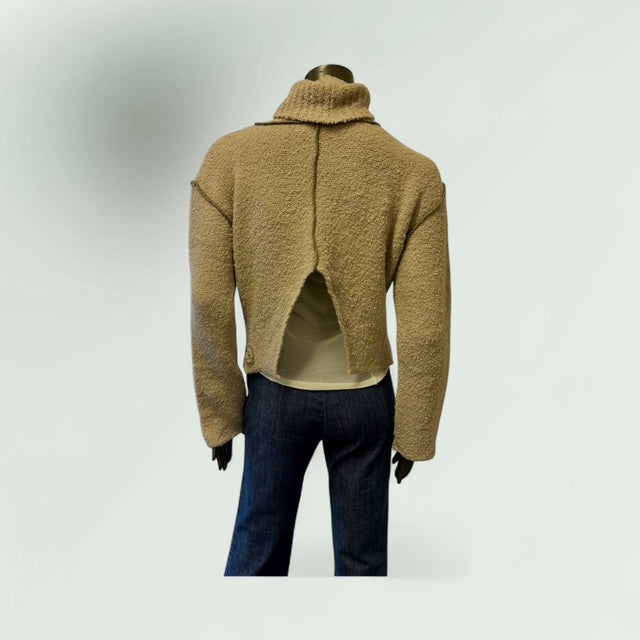 Contemporary Turtle Neck Sweater with back Slit- Grantha-Lunatisme