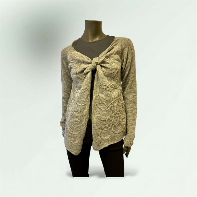 Asymmetric Edge to Edge Cardigan in Mohair and Viscose style 1865