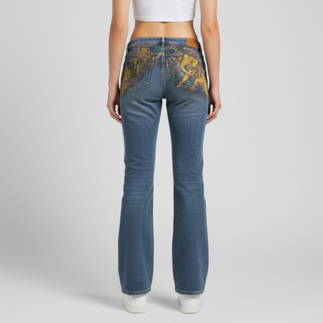 Hand painted Jeans