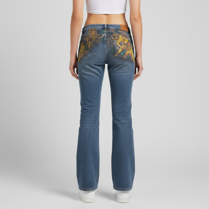 Hand painted Jeans