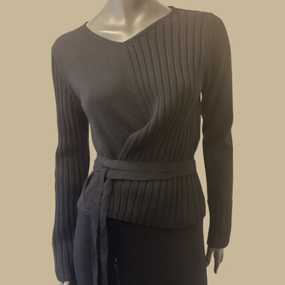 Half ribbed  Assymetric Sweater Style  no.Boss 28