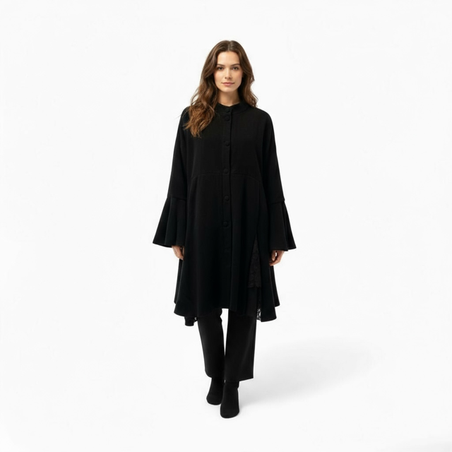 Elegant and contemporary Black Coat suitable for any occassion