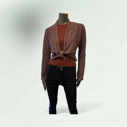 Waffle Knit Dusky Pink Cardigan