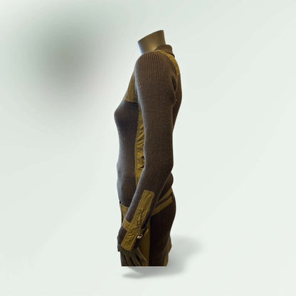 Patchwork Sweater with Zip fastening style Capri 06 - Extravagance Fashion 