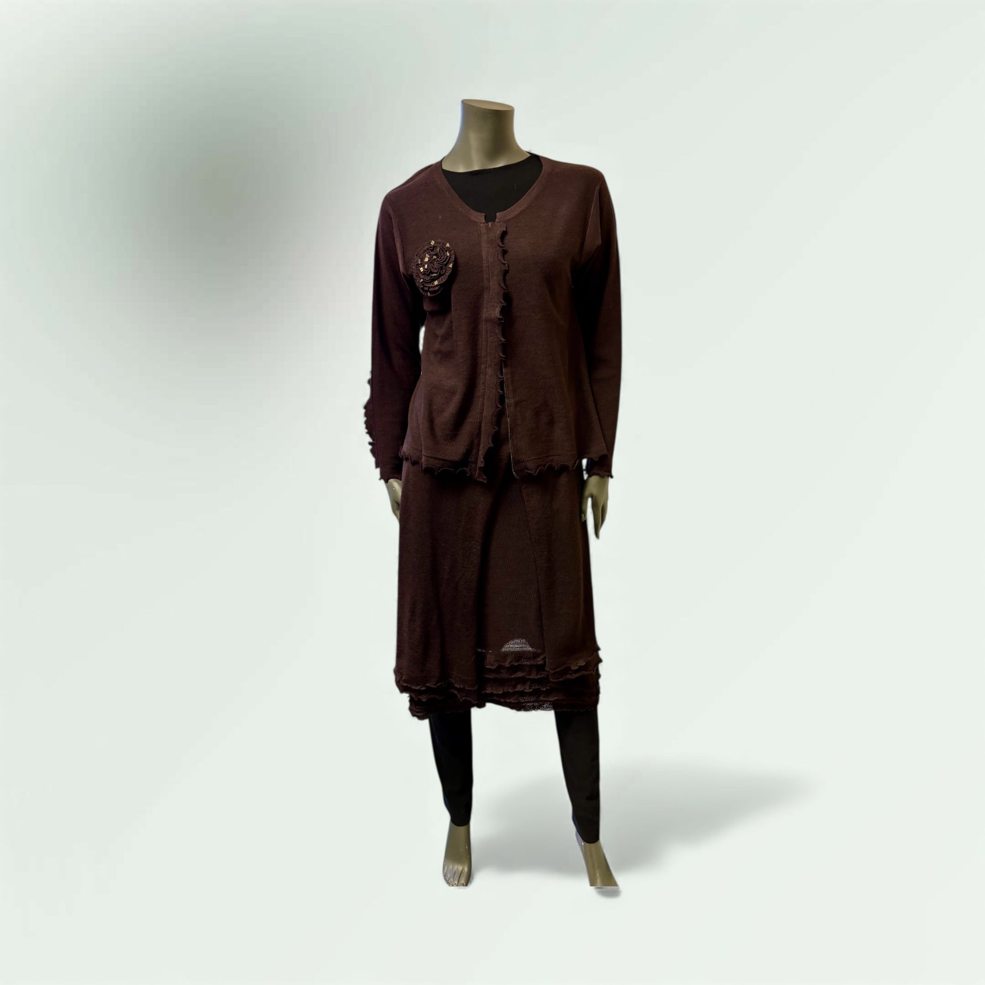 Team the FRill Skirt with Matching Cardigan