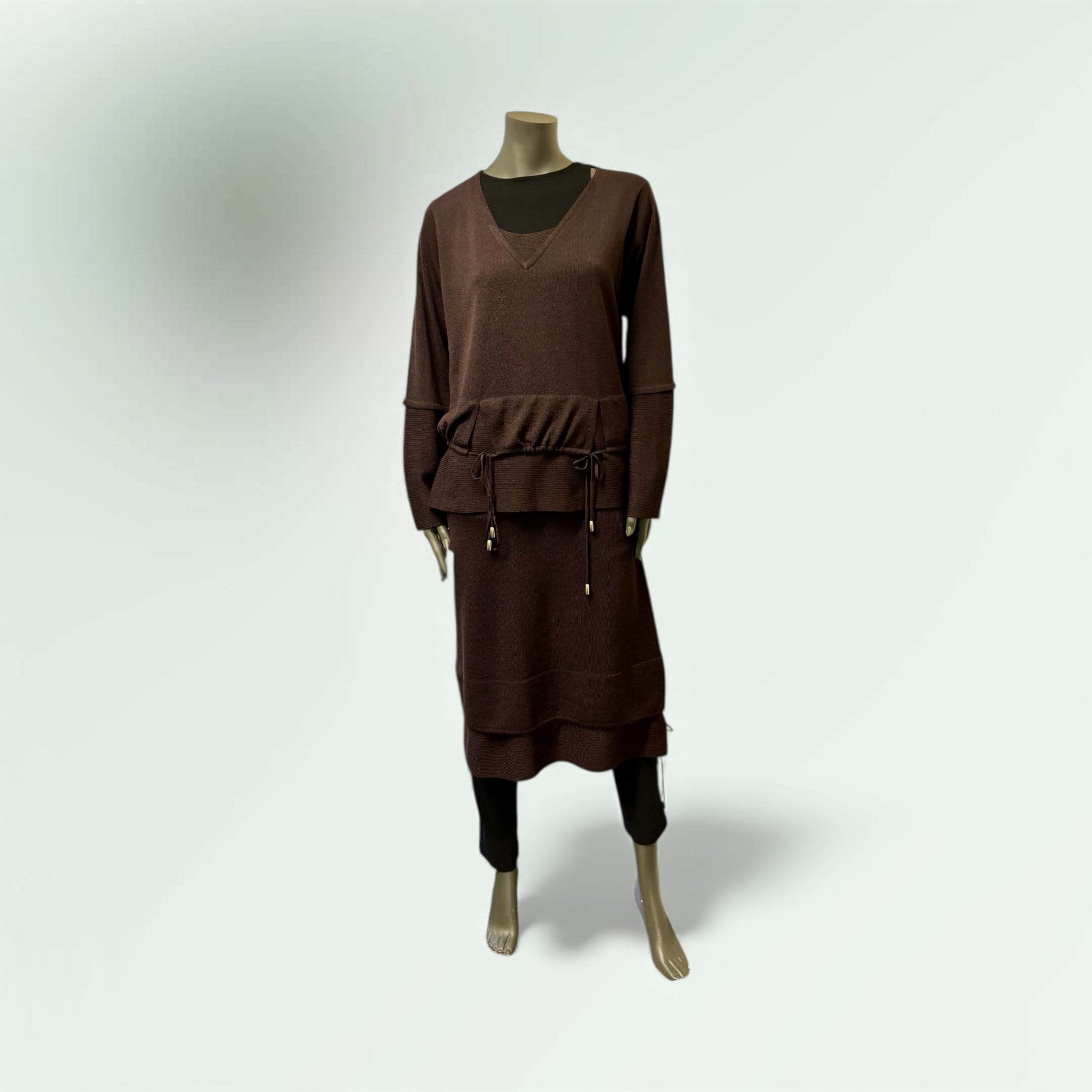 Team it with matching Layered sweater with string and toggles