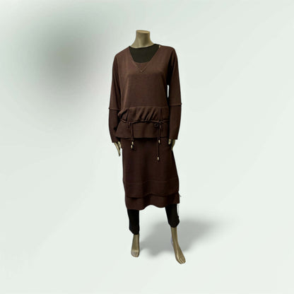 Team it with matching Layered sweater with string and toggles