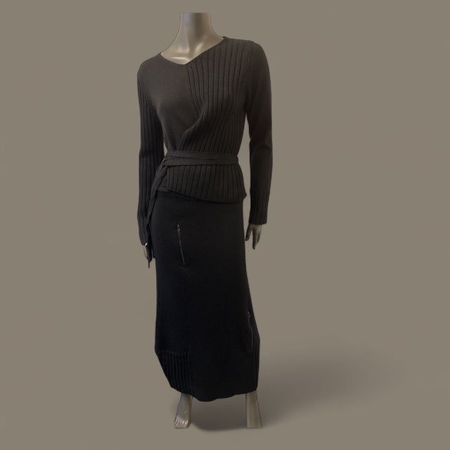 Half ribbed  Assymetric Sweater Style  no.Boss 28