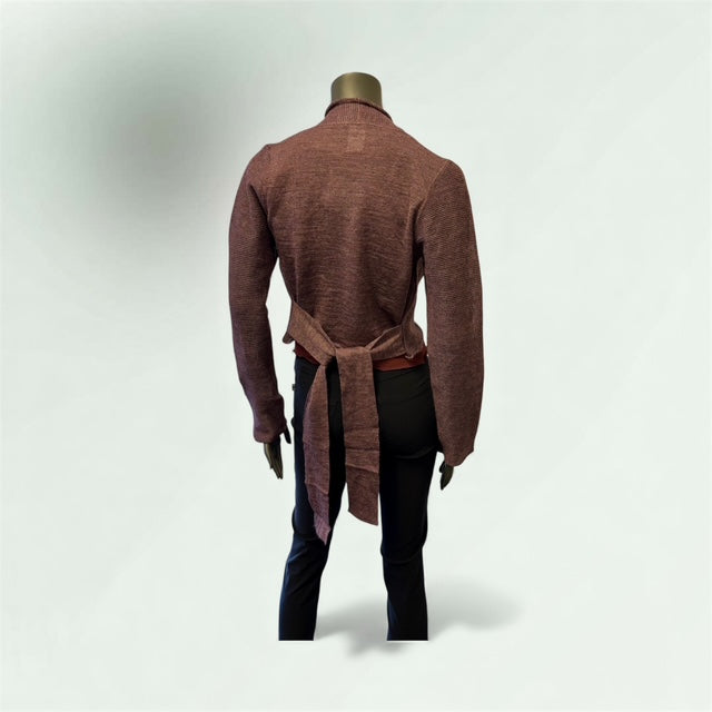 Cropped Textured Cardigan with Ties style 1106