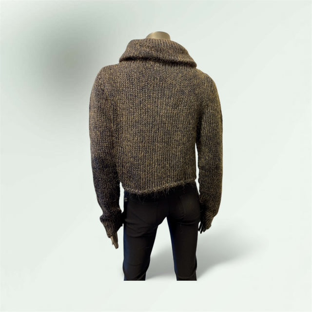 Asymmetric Mohair Zipped Cardigan style 1217