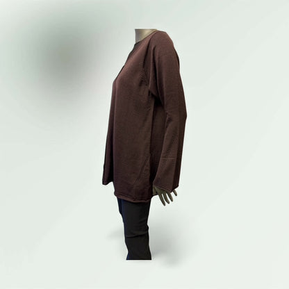 Side View of the Burgandy Sweater