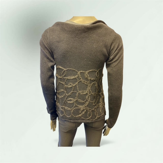 Asymmetric Edge to Edge Cardigan in Mohair and Viscose style 1865