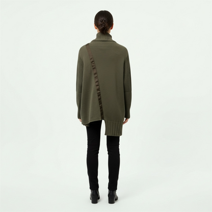 Back view zipped cradigan