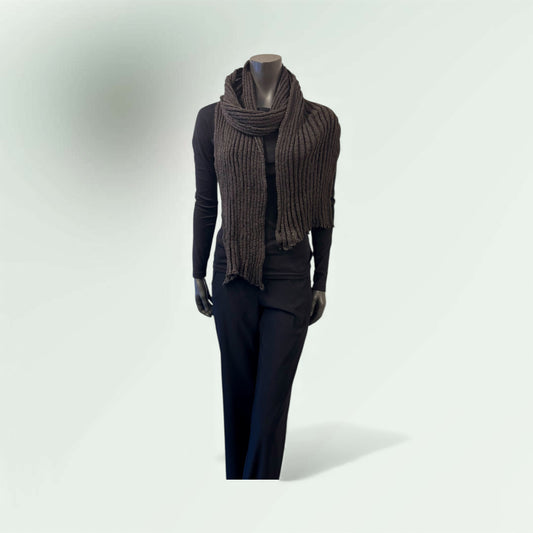 Ribbed woollen Scarf - Extravagance Fashion 