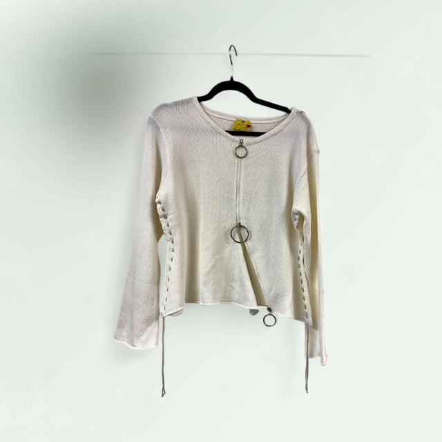 Women's Asymmetric Ring-Closure Knit Cardigan