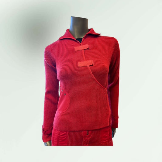 front view of the Cardigan done up