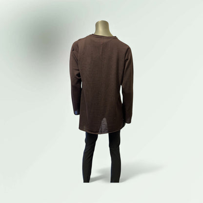 Back view of the Burgandy sweater