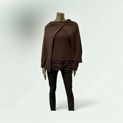 Front View of the Frill Skirt worn as a Poncho