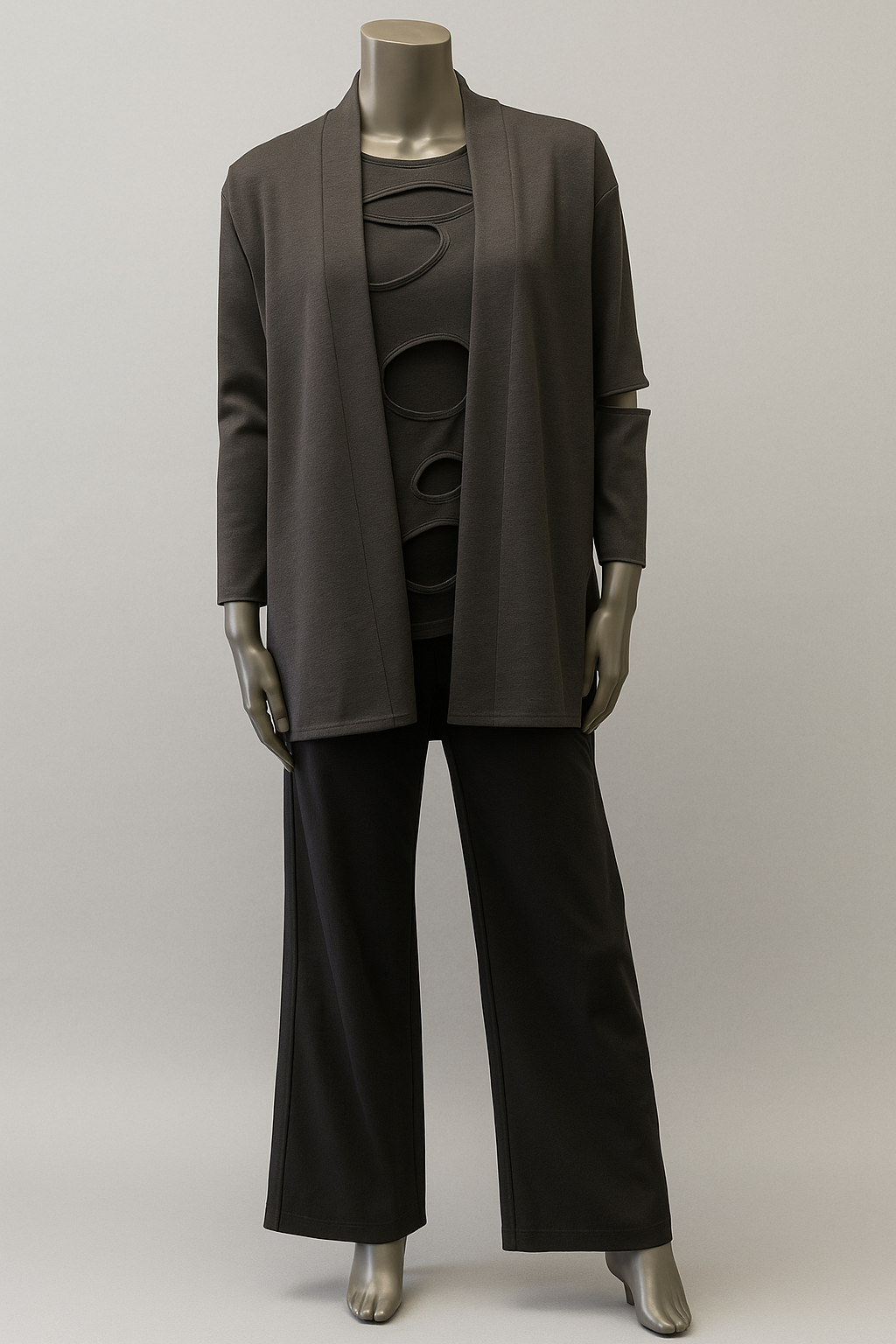 two tone blue black layered Tabard