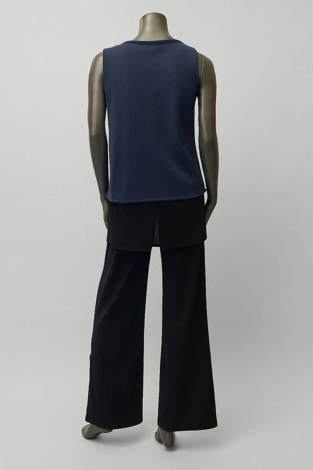 two tone blue black layered Tabard